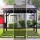 preview thumbnail 27 of 27, Domi 6.5 ft. x 12 ft. Hardtop Grill Gazebo with 2 Side Shelves and Ceiling Hooks, Outdoor BBQ Canopy
