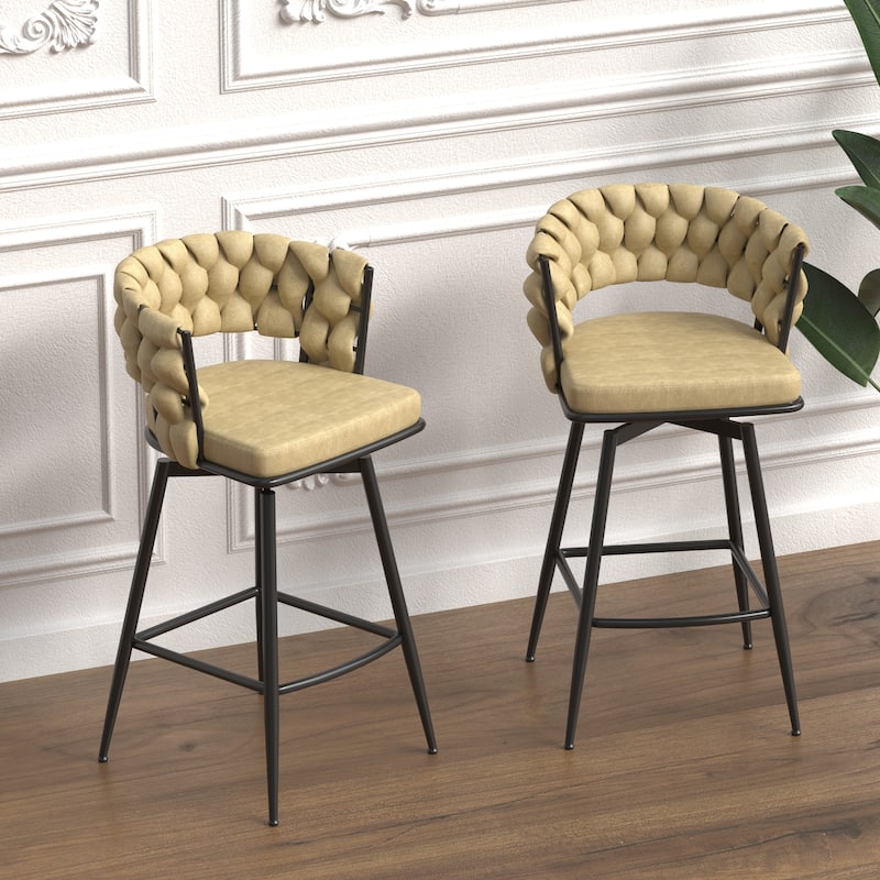 Bar Stool Set Of 2,Black Legs Barstools