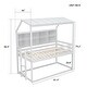 preview thumbnail 6 of 17, Twin House Loft Bed with Guardrails, Bedside Shelves and Ladder