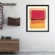 preview thumbnail 6 of 4, Framed Art Print 'Untitled (Violet, Black, Orange, Yellow on White and Red), 1949' by Mark Rothko 33 x 39-inch