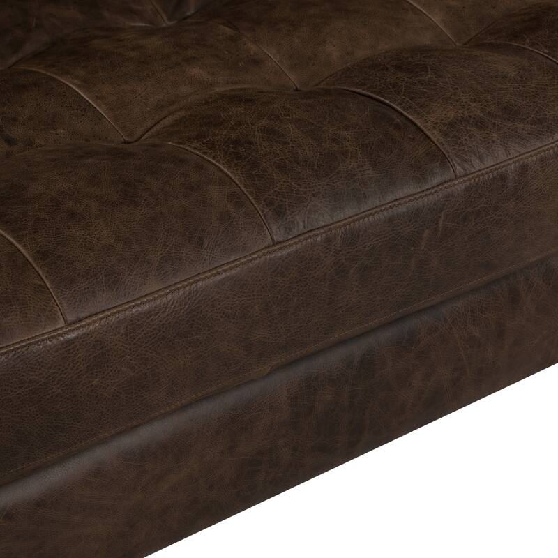 Poly & Bark Calle 114" Right-Facing Sectional - Full Grain Genuine Italian Leather