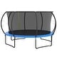 preview thumbnail 1 of 15, Outdoor Trampoline with Net Ladder and Curved Poles for Kids & Adults 450 LBS