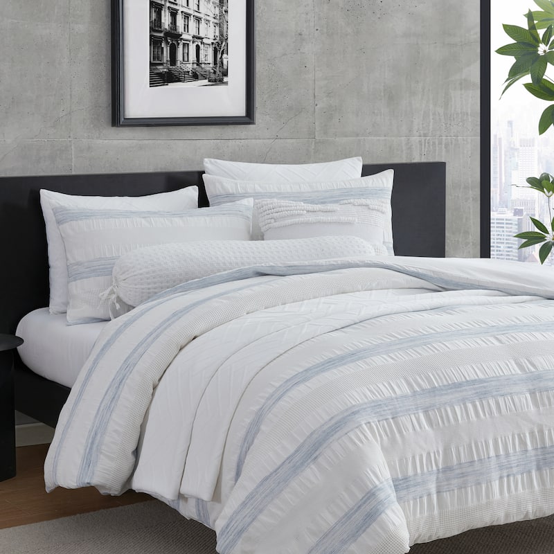 DKNY Waffle Stripe Duvet Set