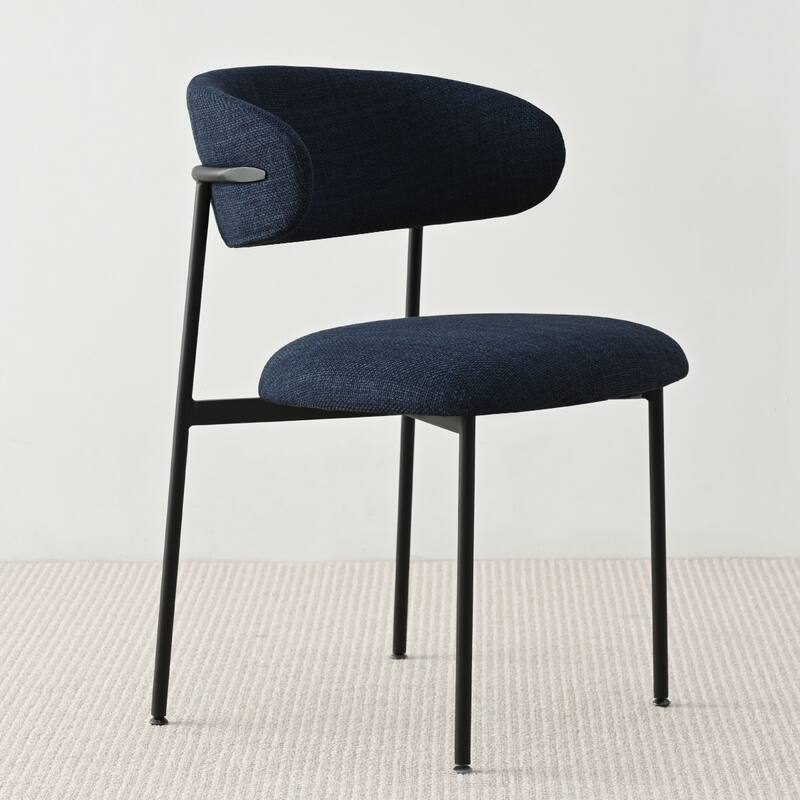 Upholstered Dining Chair With Metal Legs (Set of 2)