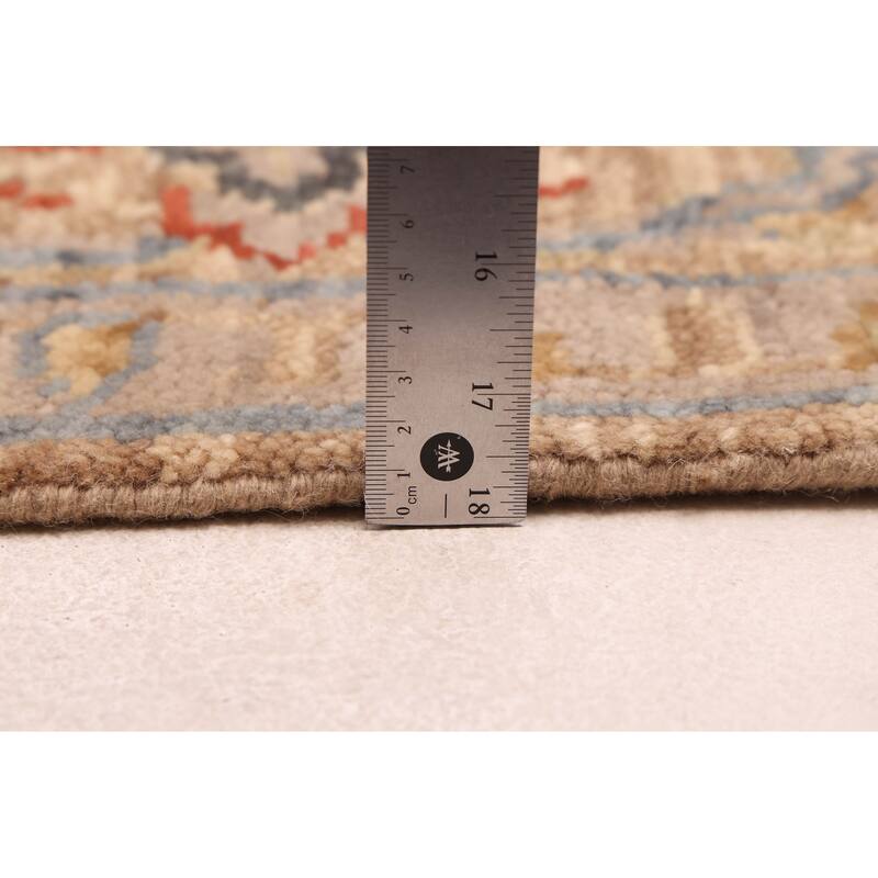 ECARPETGALLERY Hand-knotted Modern Oushak Tan Wool Rug - 5'0 x 8'0