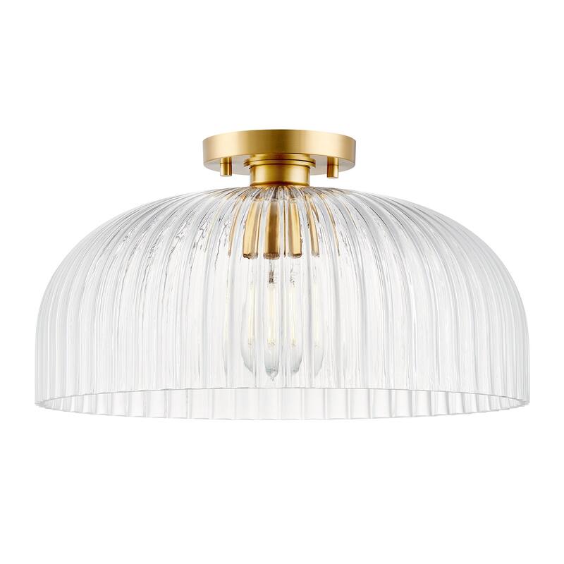 Bellevue SHCF89263 16" Wide Semi-Flush Ceiling Fixture with Clear