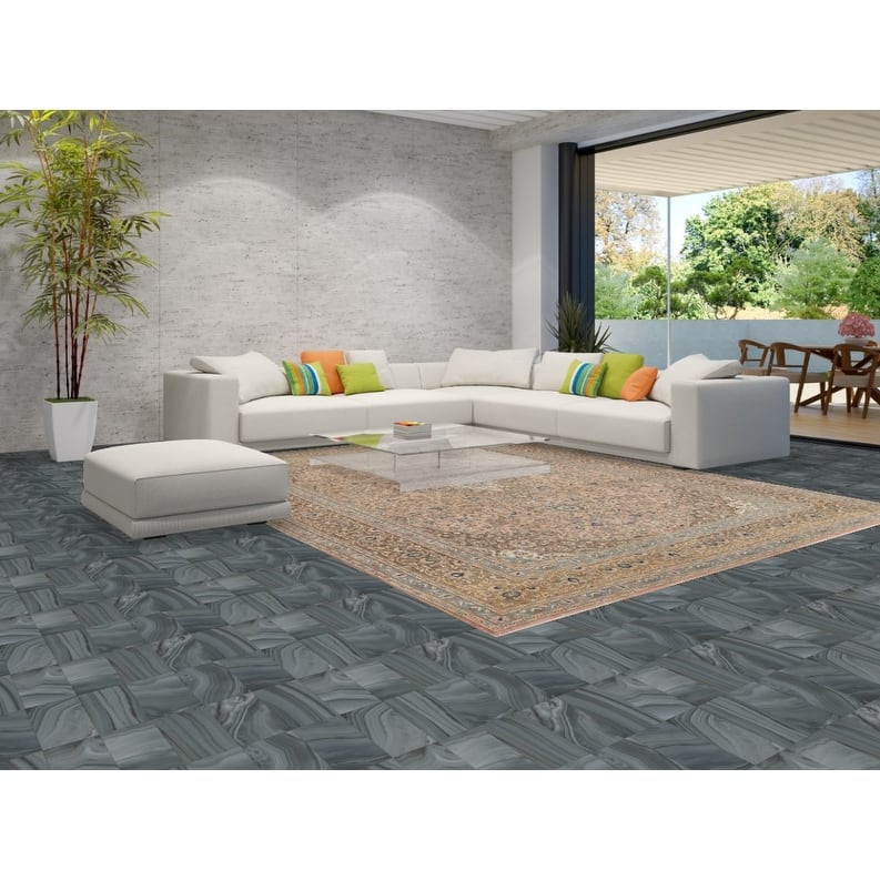 Hand Knotted Oriental 100% Wool Carpet Traditional Floral Pink Mashad Area Rug - 12' 5'' X 9' 7''