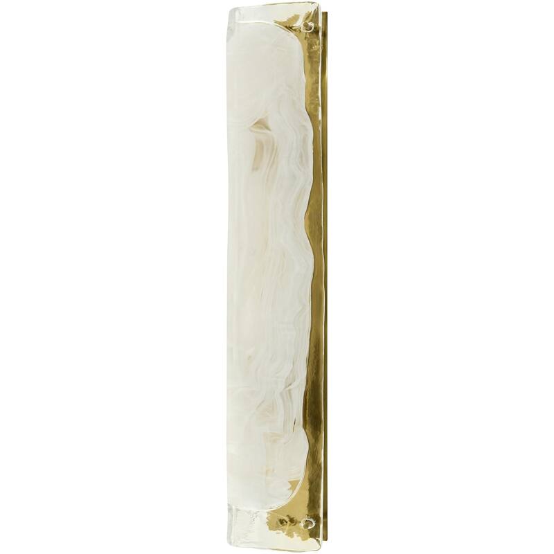 Livabliss Korlis Modern Wall Sconce - Brass/White