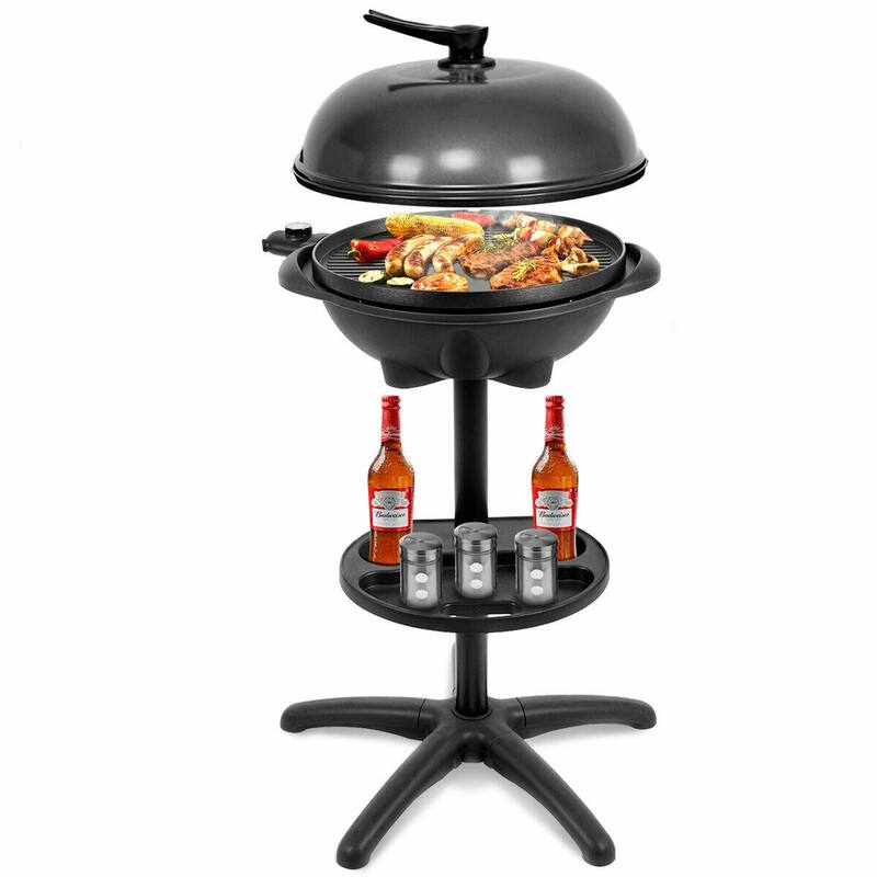 Costway Electric BBQ Grill 1350W Non-stick 4 Temperature Setting - Black