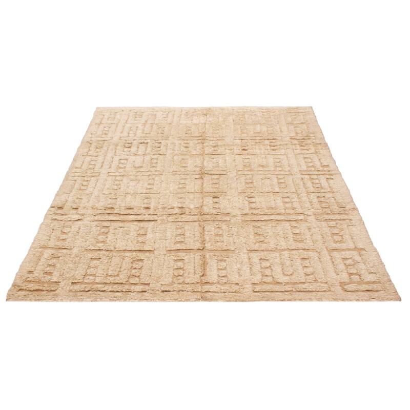 ECARPETGALLERY Hand-knotted Tangier Ivory Wool Rug - 8'2 x 10'0