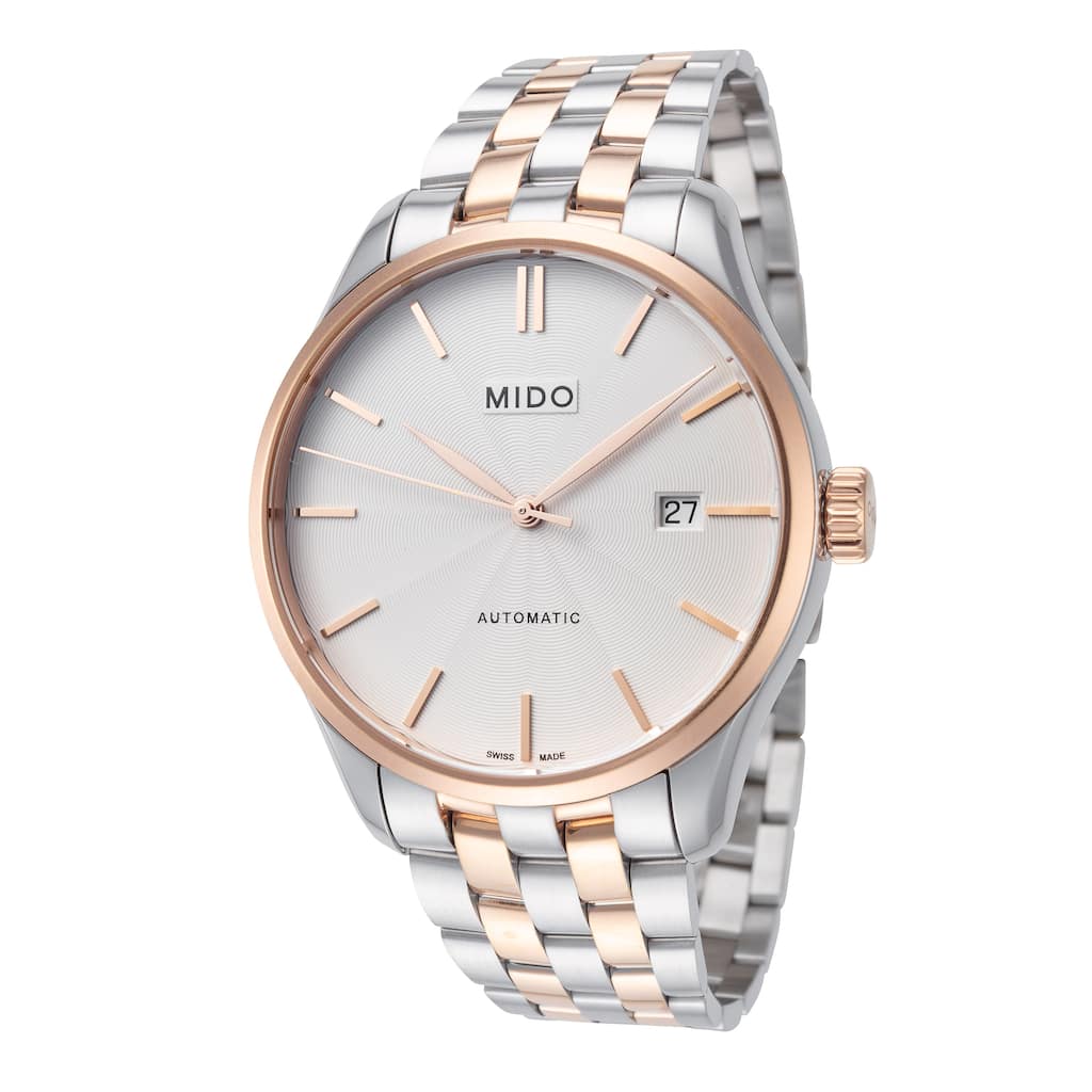Mido Men's Belluna II 40mm Automatic Watch M0244072203100 - Silver - N/A