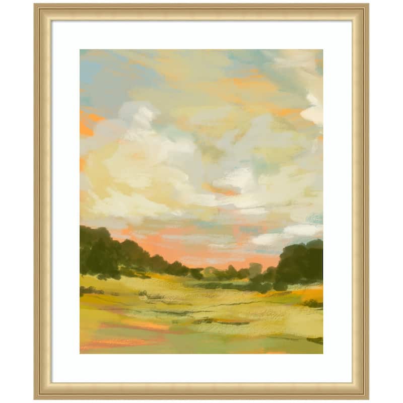 Kate and Laurel Framed Art Landscape 2 by Annie Quigley - 22x26 - Gold