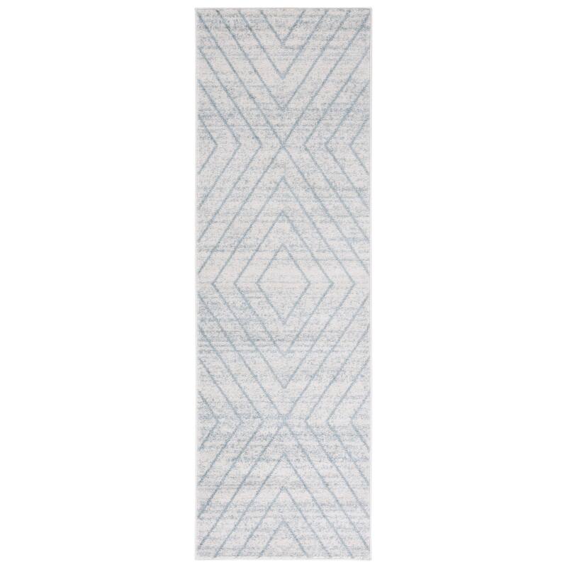 SAFAVIEH Adirondack Hediye Vintage Oriental Rug - 2'6" x 8' Runner - Light Grey/Light Blue