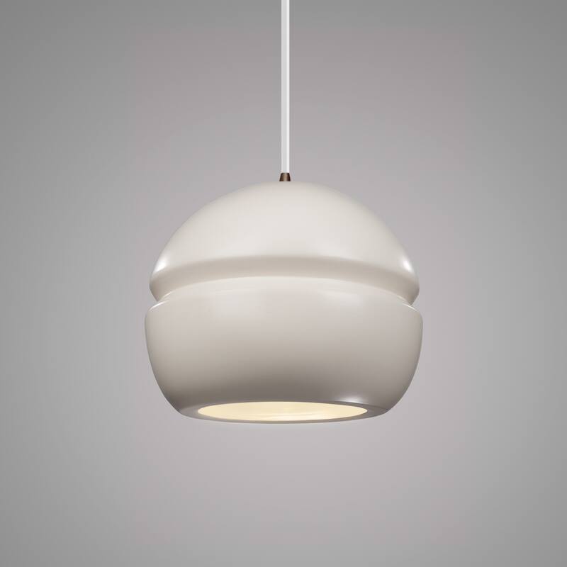 Carson Carrington Sallebacka 1-light Dark Bronze Small Pendant - Dark Bronze, Matte White, White