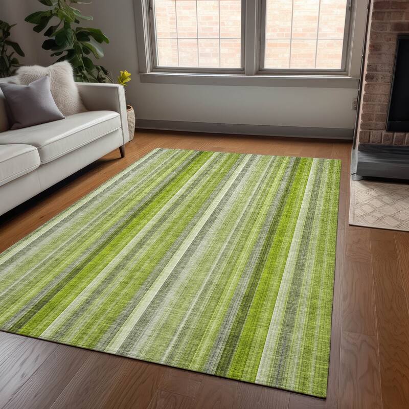 Alvari Stripe Weather Resistant Timeless Fusion Outdoor Rug