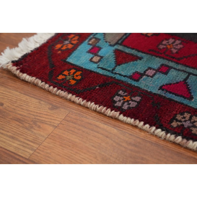 Hand Knotted Oriental 100% Wool Carpet Traditional Geometric Greys & Charcoal Ardebil Runner Rug - 13' 5'' X 3' 8''