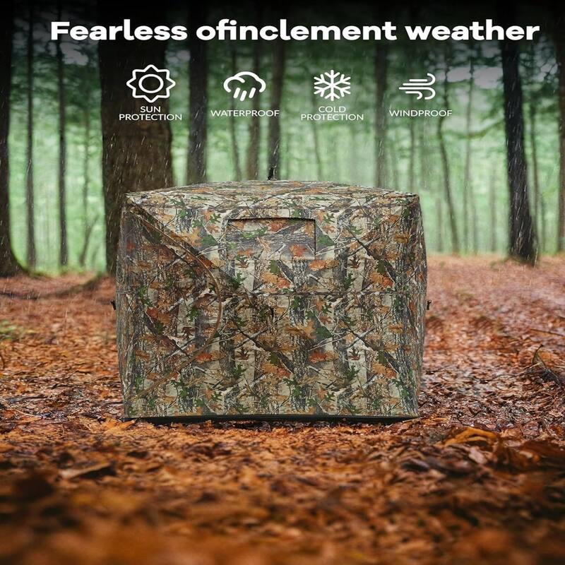 2-4 Person Hunting Shelter Waterproof Camouflage Tent - N/A