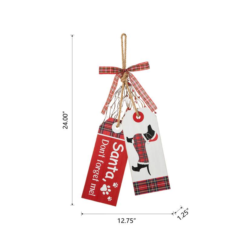 Glitzhome 24"H Wooden Valentine's Day/Patriotic/Americana/Easter Doorknob Hanging Decor
