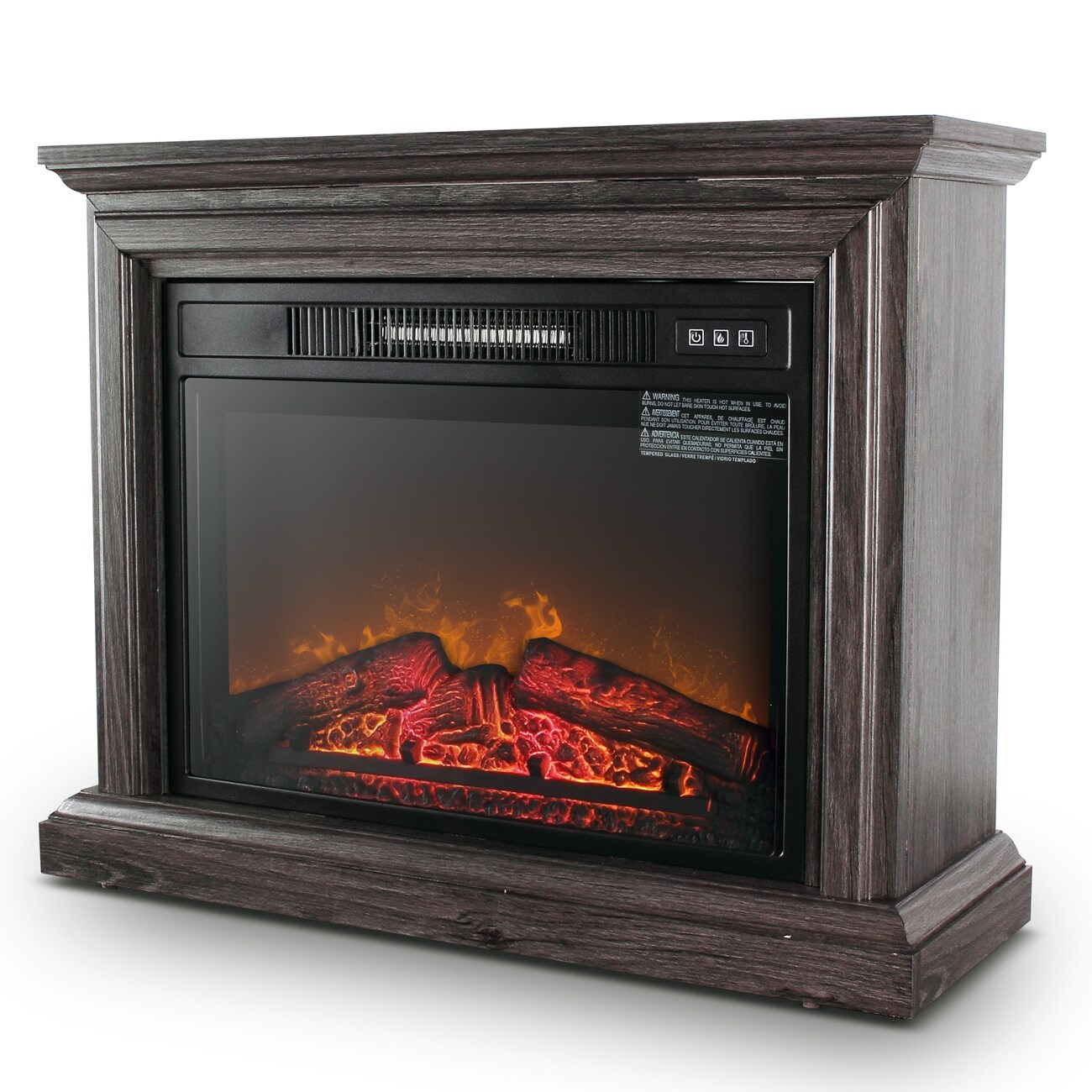 Shop Belleze 1400w Electric Fireplace Insert Freestanding Glass