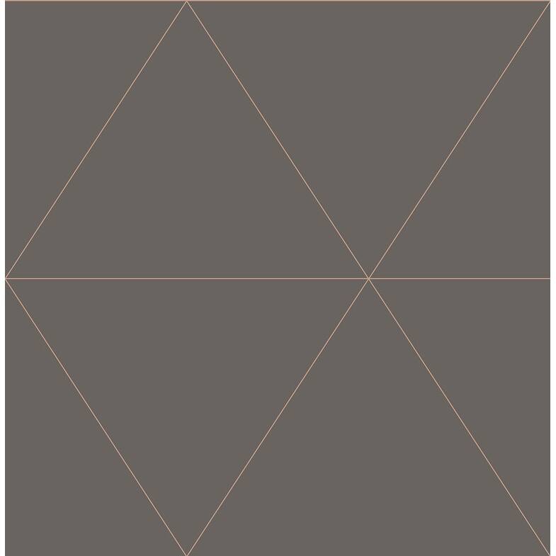 Brewster Twilight Taupe Modern Geometric Wallpaper - 20.5in x 396in x 0.025in