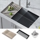 preview thumbnail 53 of 122, KRAUS Bellucci Workstation Undermount Granite Composite Kitchen Sink 32" L x 19" W (sink KGUW2-33MGR) - Metallic Grey