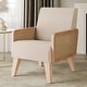 preview thumbnail 6 of 8, BELLEZE Kensington Accent Armchair w/ Solid Wood Frame