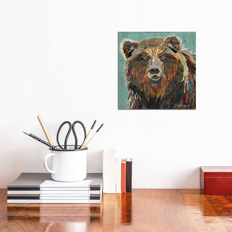 iCanvas "Majestic Montana Grizzly Bear" by Traci Anderson Canvas Print - 12x12x1.5