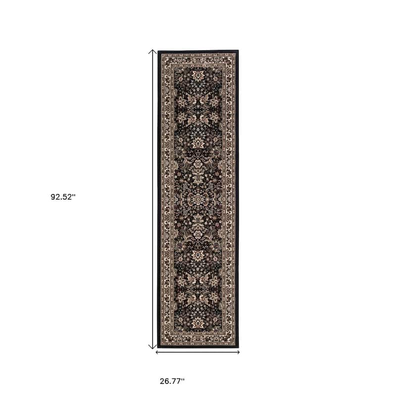 HomeRoots Oriental Traditional Runner Area Rug