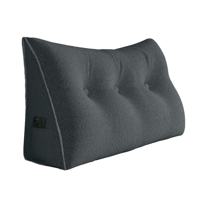 WOWMAX Bed Rest Wedge Bolster Daybed Dorm Bunk Bumper Reading Pillow - Twin