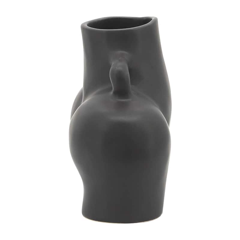 Sagebrook Home 6" Half Body Vase Contemporary Abstract Ceramic Body Shaped Flower Vase Unique Decorative Table Accent