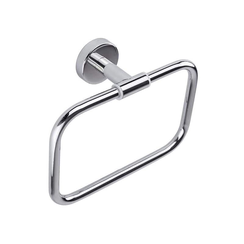 WS Bath Collections Styl 8-5/16" Wall Mounted Towel Ring - Polished Stainless Steel
