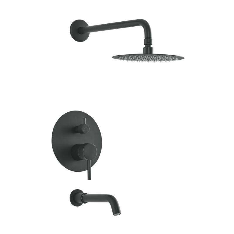 Swiss Madison SM-STF00 Ivy Tub and Shower Trim Package with 1.8 GPM - Matte Black
