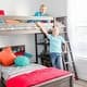 preview thumbnail 24 of 27, Max and Lily L Shaped Twin over Twin Bunk Bed with Bookcase