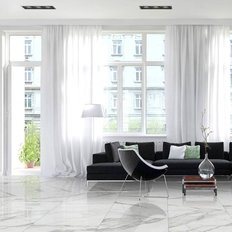 The Tile Life Museum 24x48 White Porcelain Floor & Wall Tile