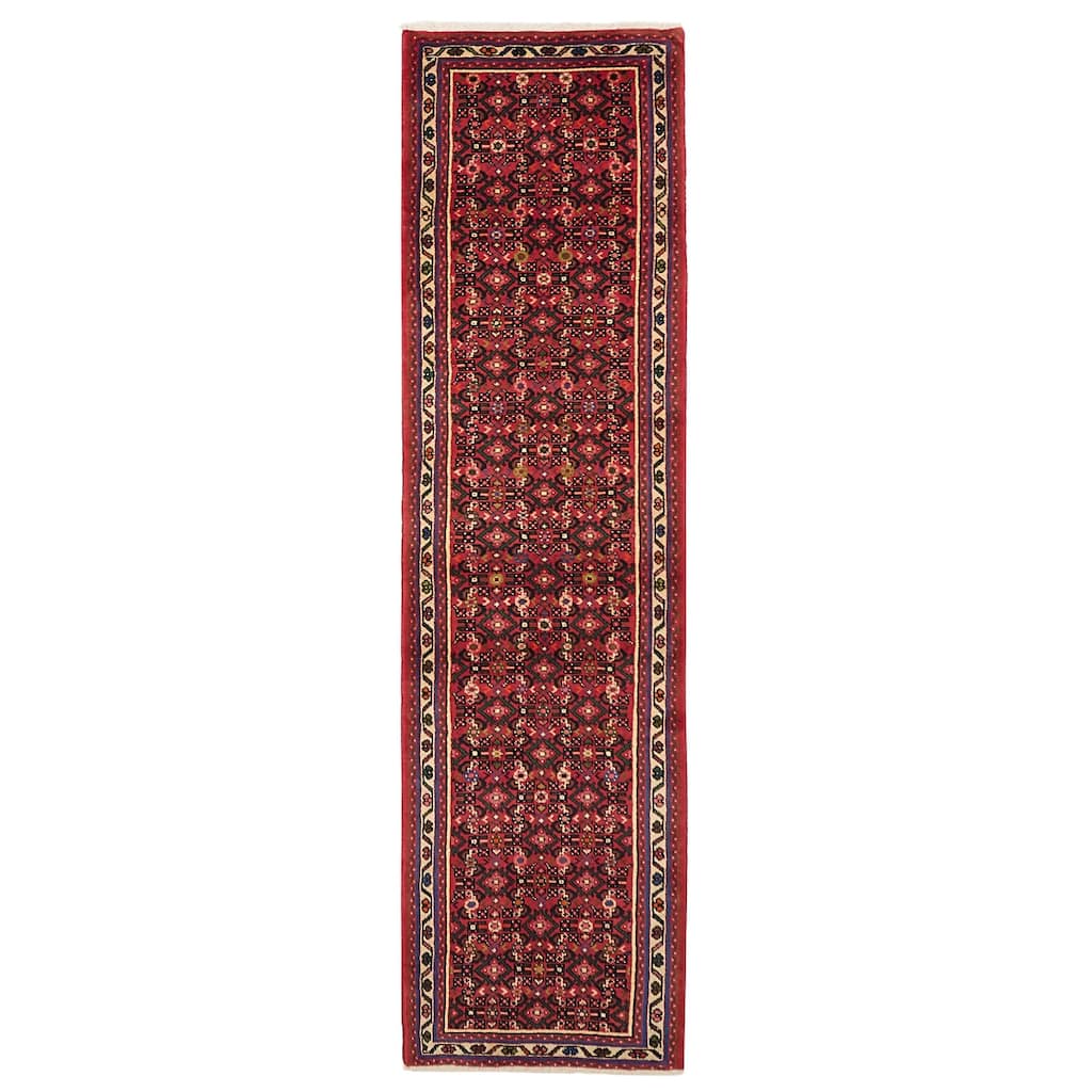ECARPETGALLERY Hand-knotted Andelz Red Wool Rug - 2'6 x 9'6