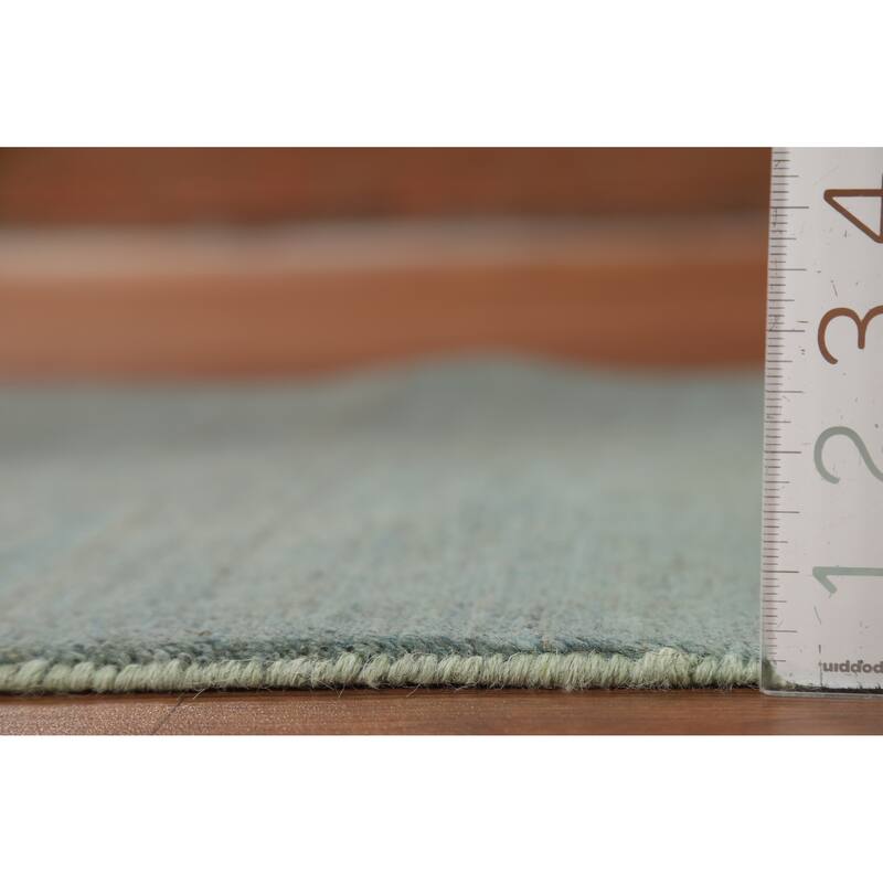 Modern Green Blue Gabbeh Oriental Accent Rug Handmade Wool Carpet - 2'7" x 4'1"