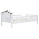preview thumbnail 7 of 14, Twin Size Wood Platform Bed with House-shaped Headboard,LED & Storage