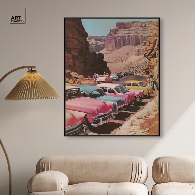 Vintage Canyon Visit Canvas by Art Remedy