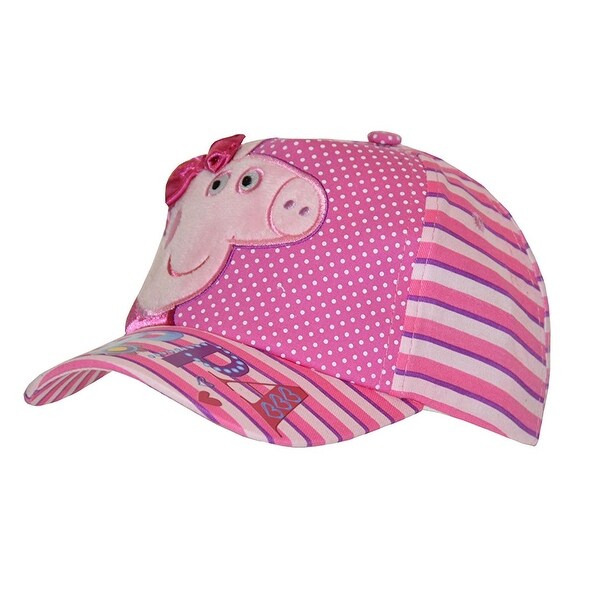 Peppa Pig Girl's Satin Bow Embroidered Baseball Cap