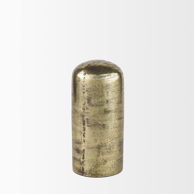 Quonset Antiqued Brass Aluminum Metal Decorative Object (10")
