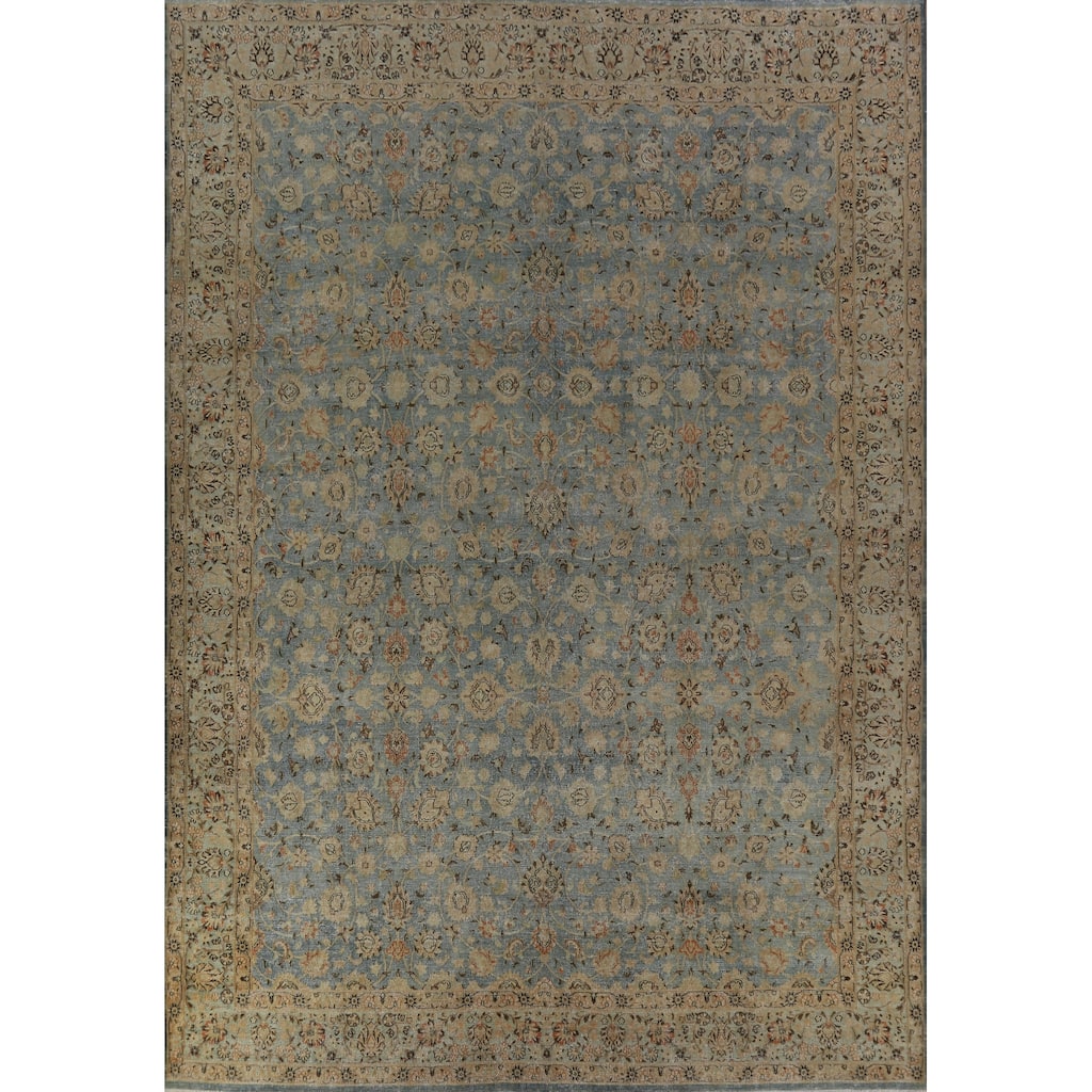 Vegetable Dye Sultanabad Persian Area Antique Rug Handmade Wool Carpet - 9'6" x 12'8"