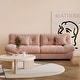 preview thumbnail 1 of 24, 89" Tufted Sofa Cloud Shaped Couch Pink