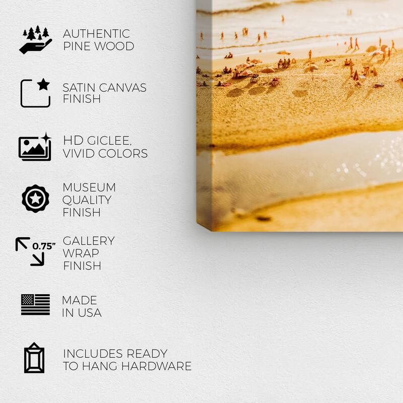 Wynwood Studio Canvas Nautical and Coastal A Beach Through My Lenses Brown and Amber Nautical & Coastal Wall Art Canvas Print