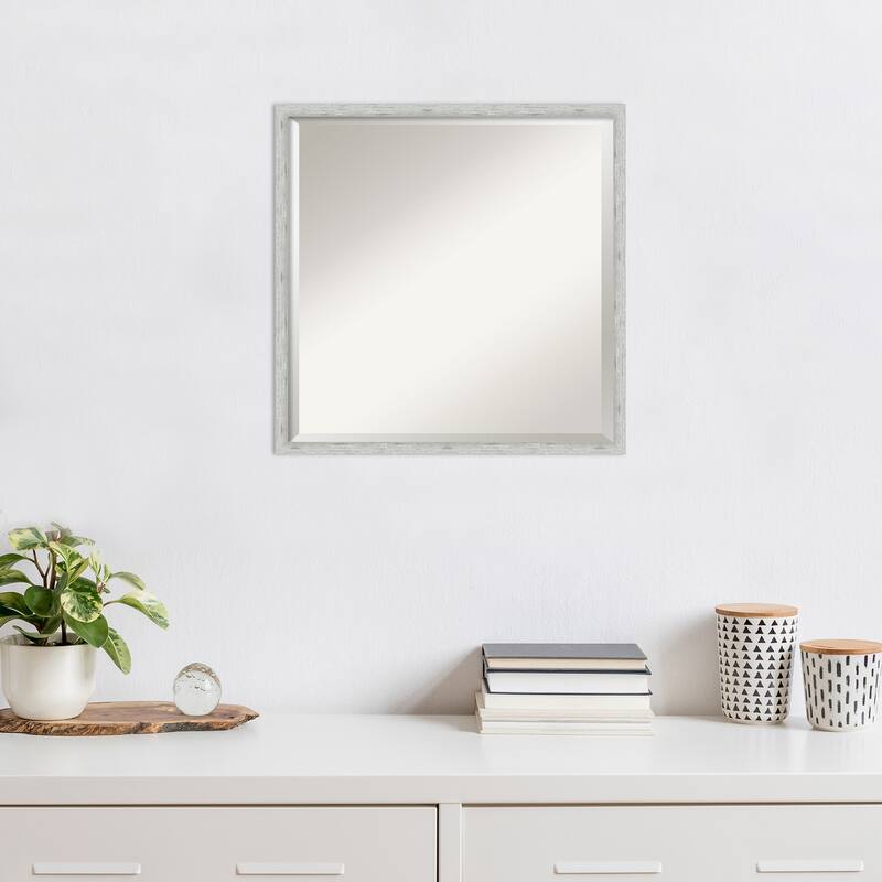 Imprint Beveled Wood Framed Wall Mirror