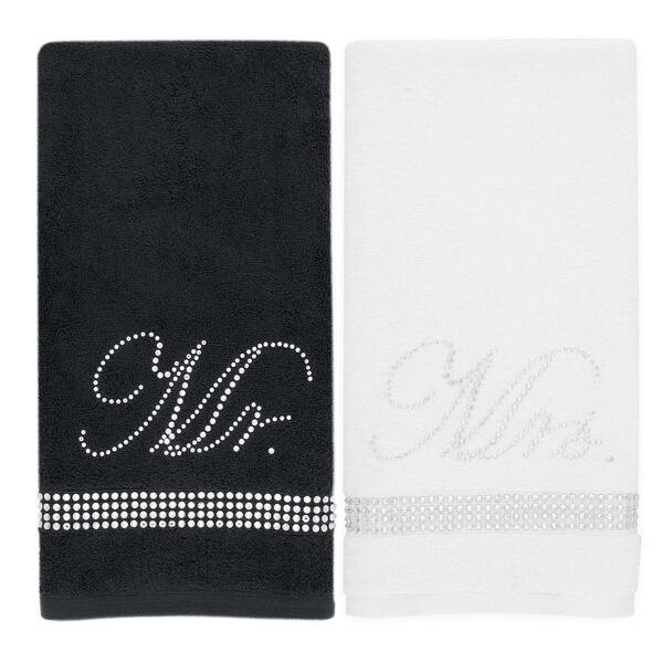 Just Home Black Hand Towel