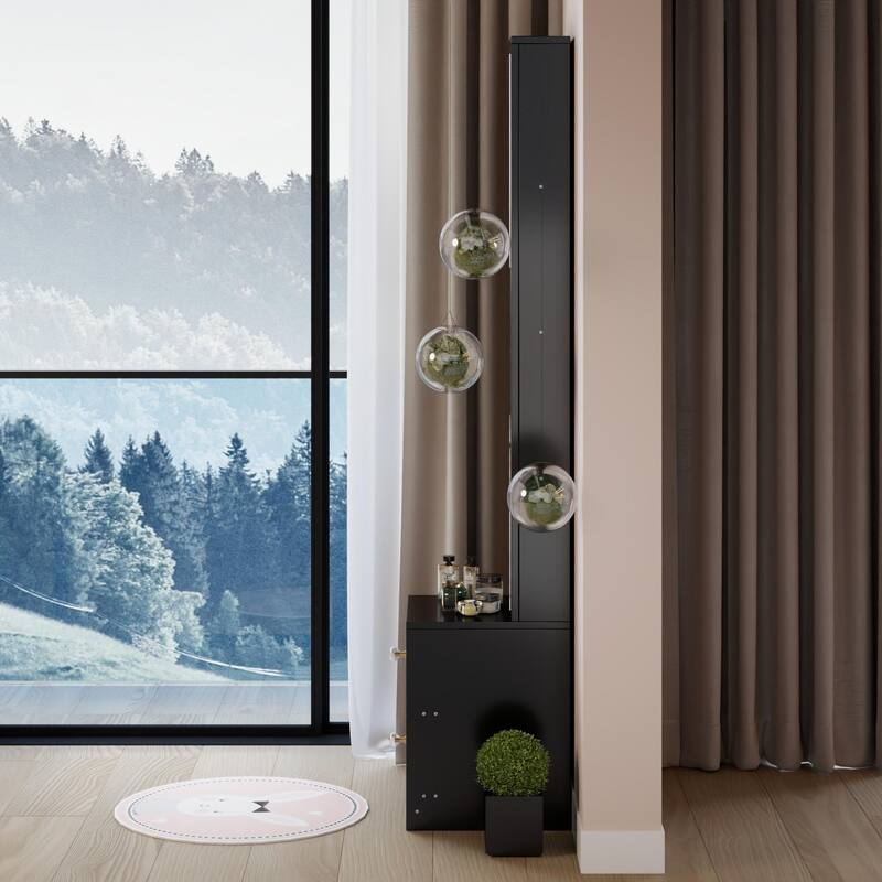 Length 11.8" x Width 15.7" x Height 63" Simple Stylish Dressing Mirror Cabinet, Full Body Mirror Cabinet, Extra Large Mirror