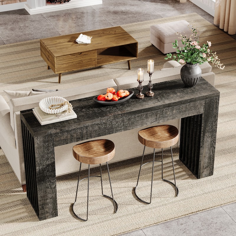 59'' Wood Console Sofa Table Behind The Couch for Entrance, Hallway