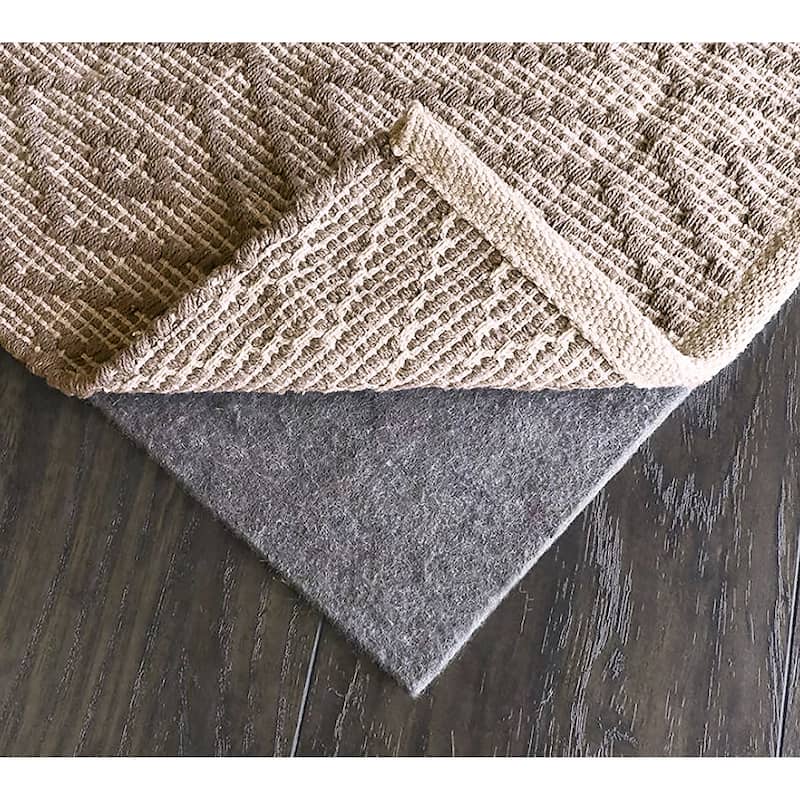 Thick Grey Non-slip Noise-reducing Rug Pad for Hardwood Floors - 8' x 10' 