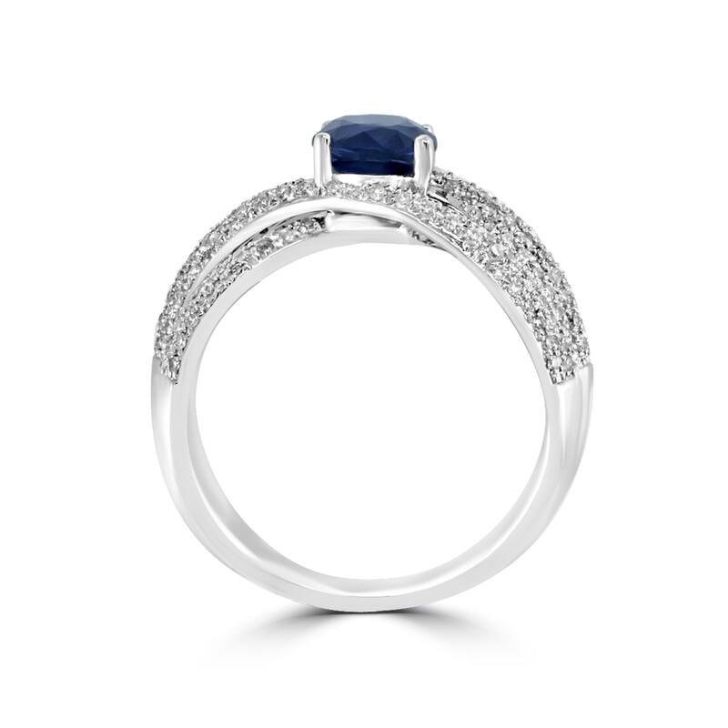 EFFY 14K Gold Diamond Natural Sapphire Ring