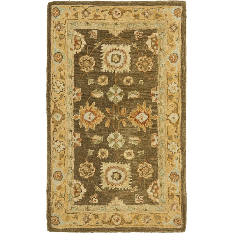 SAFAVIEH Handmade Anatolia Ibala Traditional Hand-spun Wool Rug